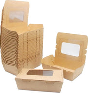 Contenitori di Cibo Biodegradabili con Finestra - Scatola di Carta per Cibo - Set da 20 - Resistenti all'Olio e all'Acqua - Adatti per Sandwich, Cheesecake, Hamburger - 900ml/32oz