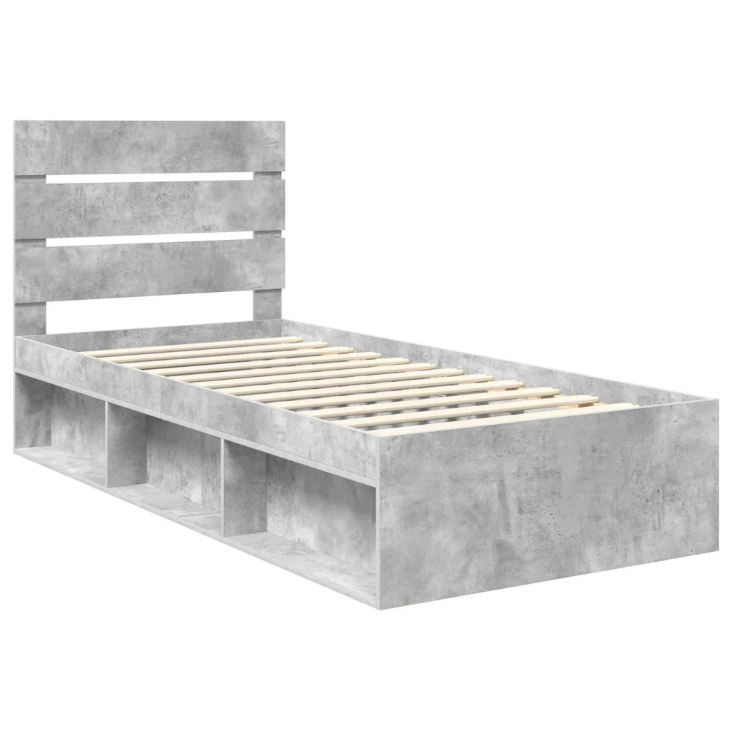 Struttura del letto Calcestruzzo 90 x 200 cm Pino massello 3411787