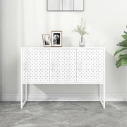 Credenza Bianca 105x35x75 cm in Acciaio