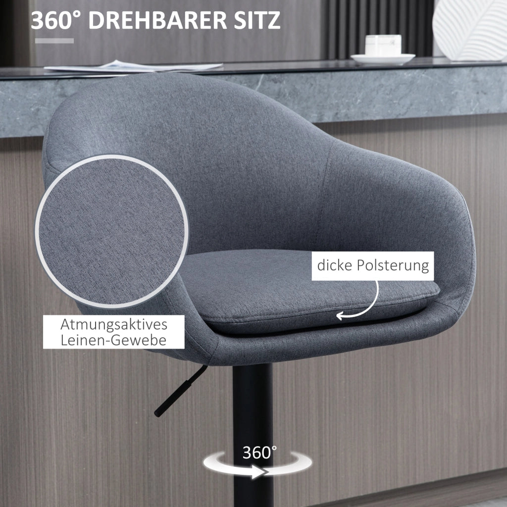 SGABELLO DA BAR regolabile in altezza 54x54x112 cm grigio scuro
