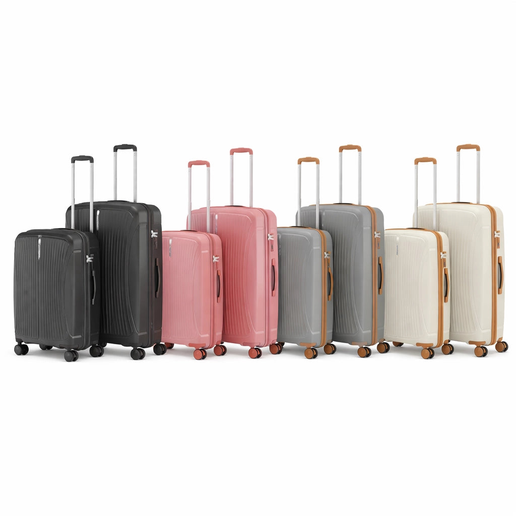 Set 3 Valigie Rigide ABS 90 59 38 Litri con Ruote Easy Roll e Lucchetto Rosa