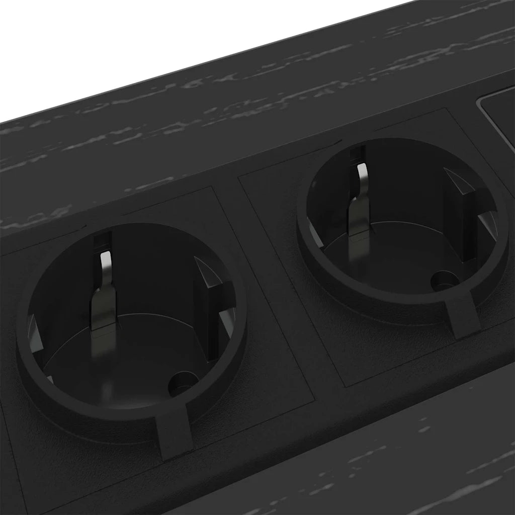 Armadio da Notte con cassetto 2 pcs Rovere Nero 40 x 31 x 60 cm 859561