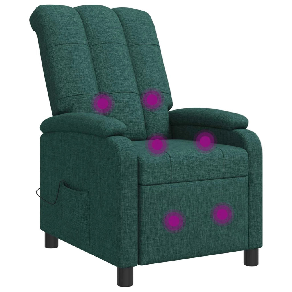 Divano Sedia-Poltrona Massaggiante Verde Scuro Tessuto 581181