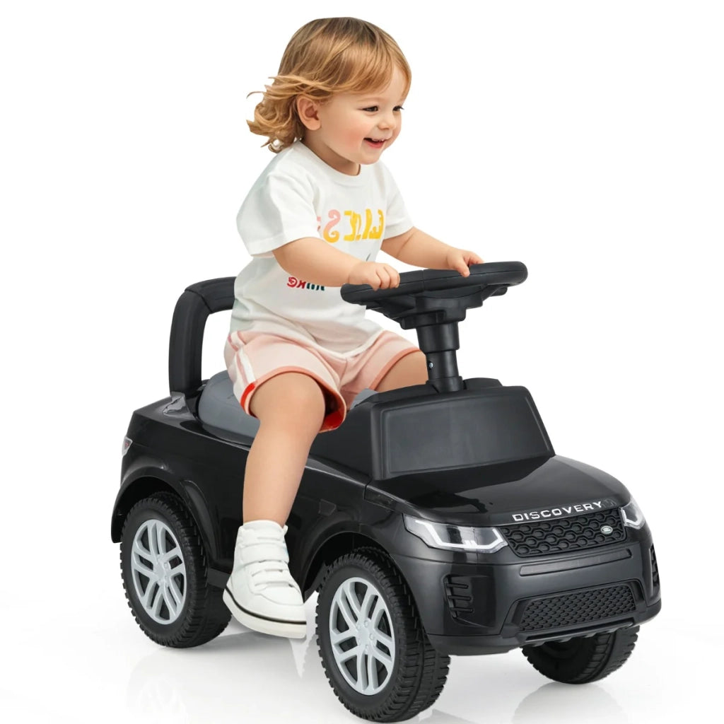 Auto a spinta con contenitore 66 x 27 x 41,5 cm clacson ergonomico stabile per bambini PP nero 20_0014689