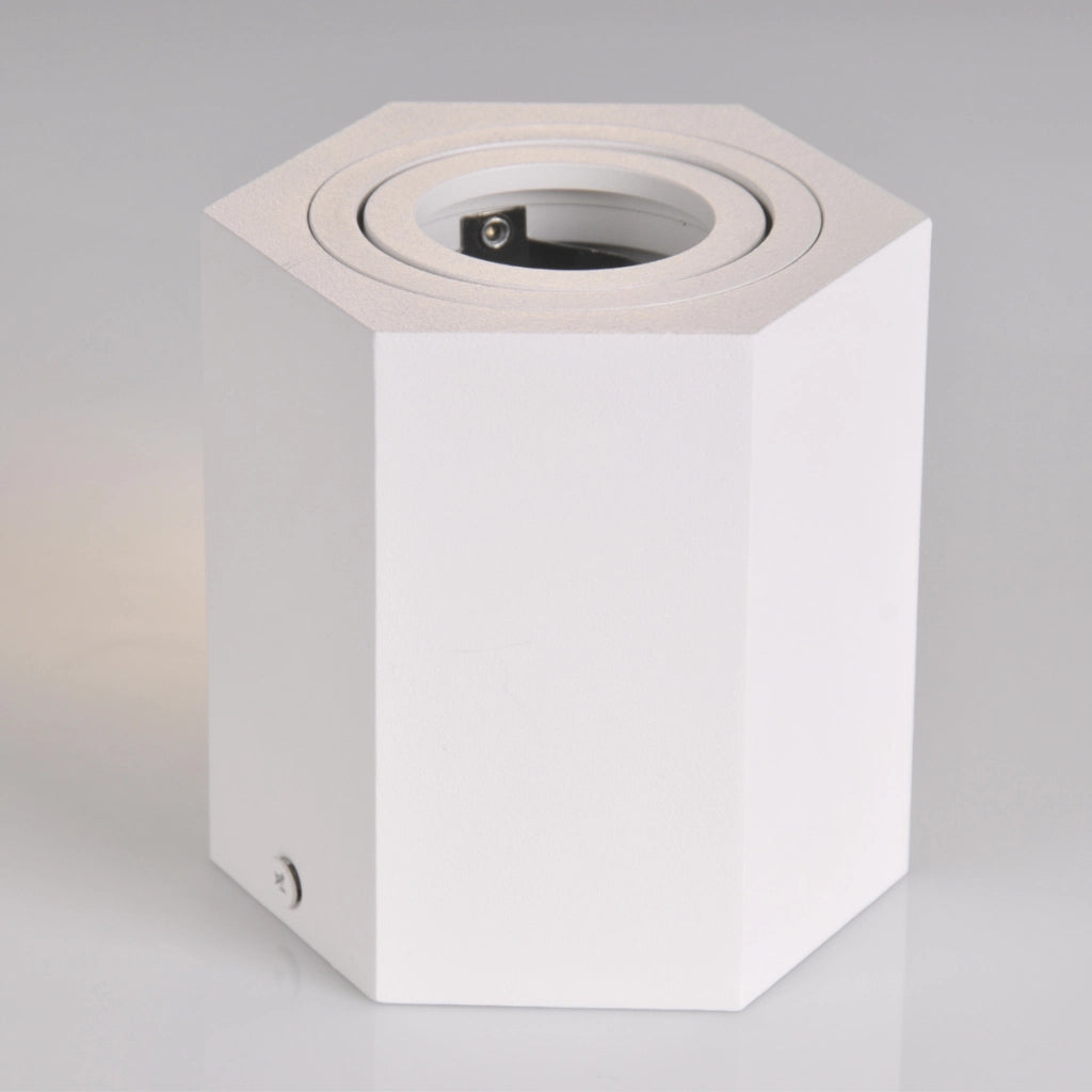 Faretto plafone bianco HEXAGON GU10 1 luce Polux 313171