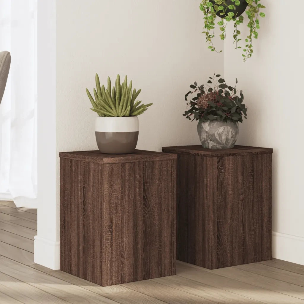 Supporti per piante | Sostegno per piante 2 pz Marrone 25x25x35 cm Legno Multistrato