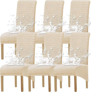 Hoezen per sedile per poltrone, estensione universale, set da 2, 4, 6, per poltrone da soggiorno, beige, 6 pezzi