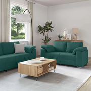 Divano 2 pcs Verde Scuro 219 x 80 x 82 cm Tessuto 3324745