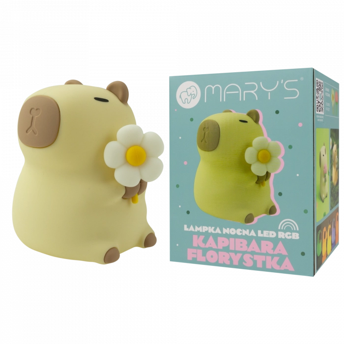 Lampada notte bimbi wireless dimmerabile RGBW capibara beige Mary's