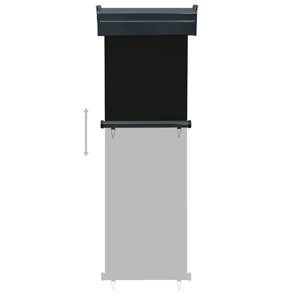 Tendalino Laterale per Balcone 65x250 cm Nero 48400