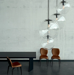 Lampada Da Soffitto Pensile Di Vetro Lassi Black 20+25+30 Cm