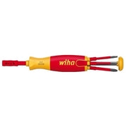 Wiha SB283109023 LiftUp electric Cacciavite con Caricatore Integrato 6 Punte slimBit VDE 1000V IEC 60900 colore Rosso-Giallo