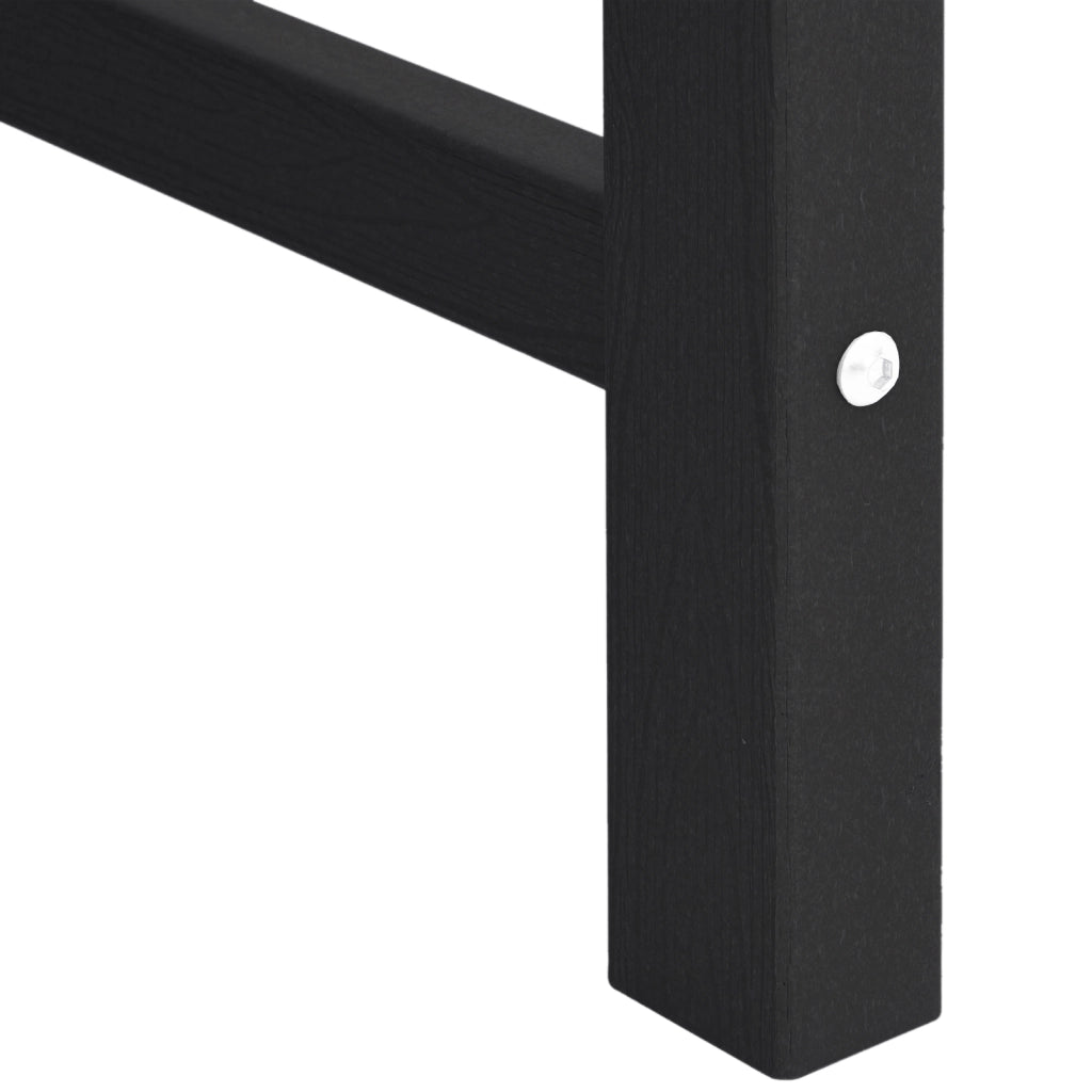 Panchina Nera 120 cm HDPE