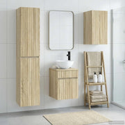 Set di mobili per il bagno 3 pz Rovere Sonoma 3406085