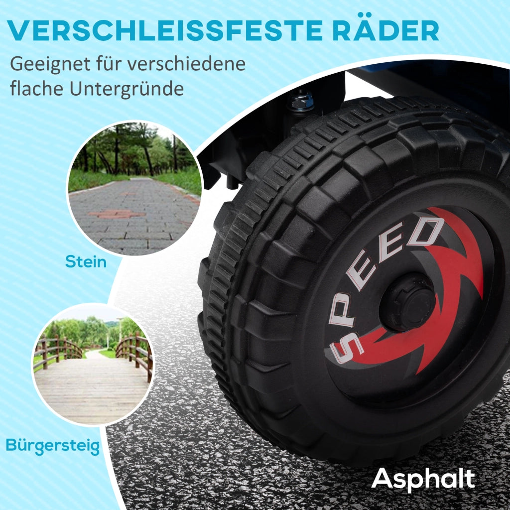Auto per bambini elettrica ricaricabile con rimorchio ¨C zephmum ¨C Blu