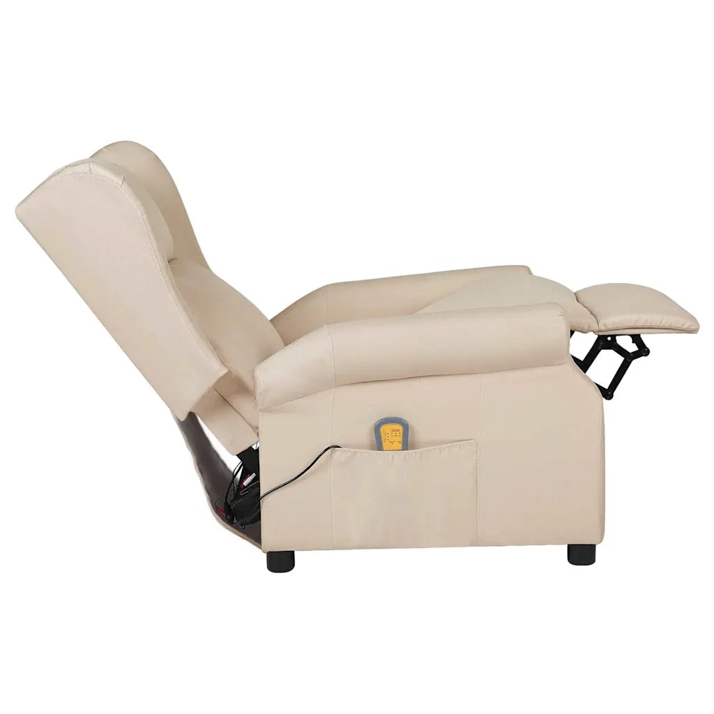 Divano Sedia-Poltrona Massaggiante Crema in Tessuto 890102