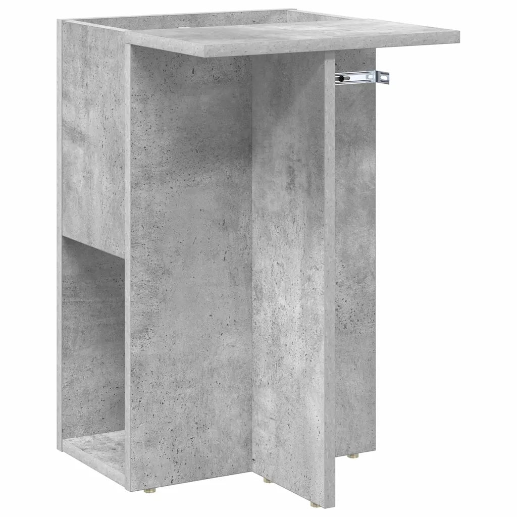 Tavolino Grigio cemento 35 x 40 x 55 cm Legno multistrato 891099