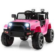 Camion elettrico a batteria da 12v per bambini, Auto elettrica con telecomando sedile extra large porta USB Rosa-Macchinine giocattoli