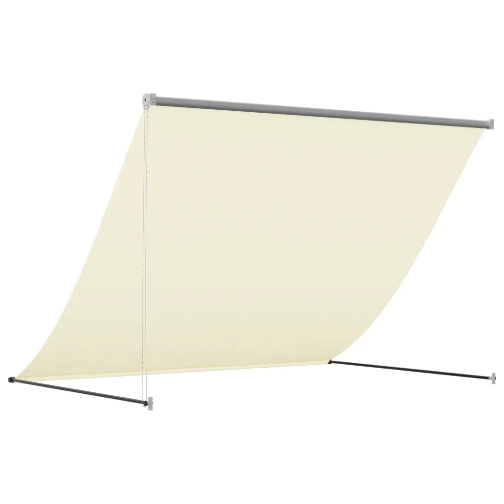 Tenda da Sole Retrattile Crema 200x150 cm in Tessuto e Acciaio 368759