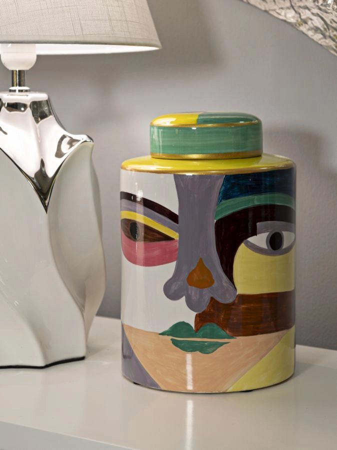 Vaso Piccassy Color Top Ø19x28 cm in Ceramica Multicolor