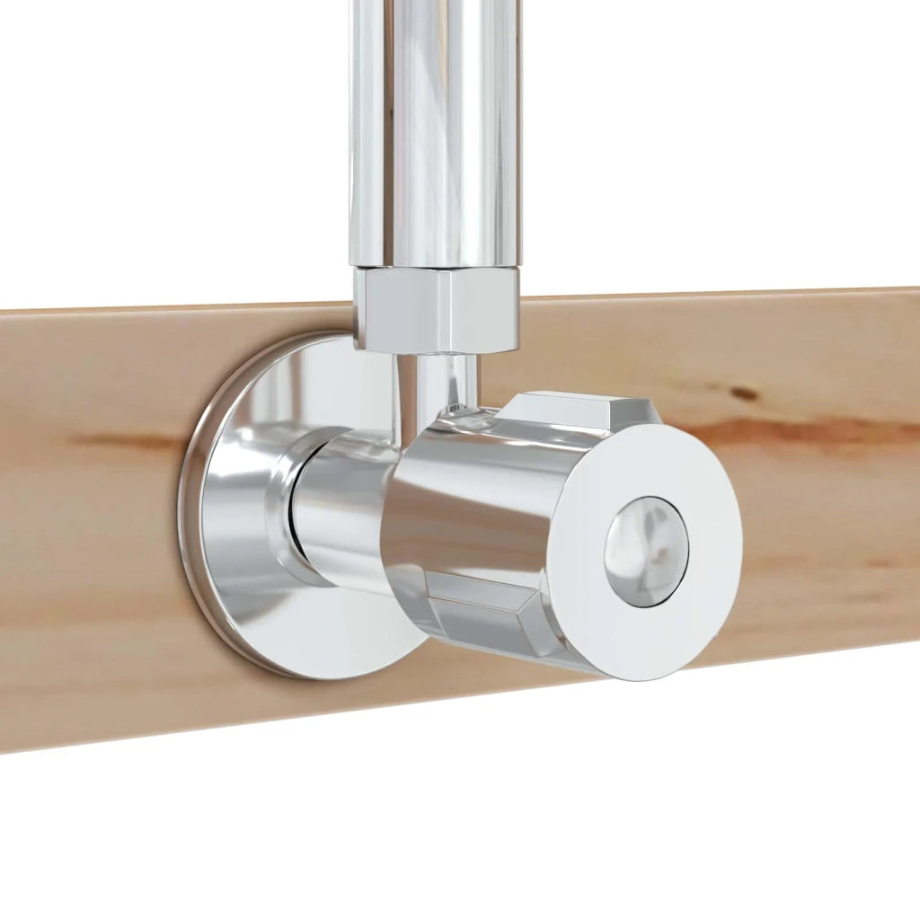 Doccia da esterno 225 cm Legno massello di pino e acciaio inox 886348