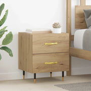 Armadio da Notte 2 pcs Rovere artigianale 40 x 35 x 47,5 cm