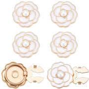 Manopole decorative per uomo - 6 pezzi - Argento - Manopole decorativi - Legering - Coprischienale per manopole - Per uomini
