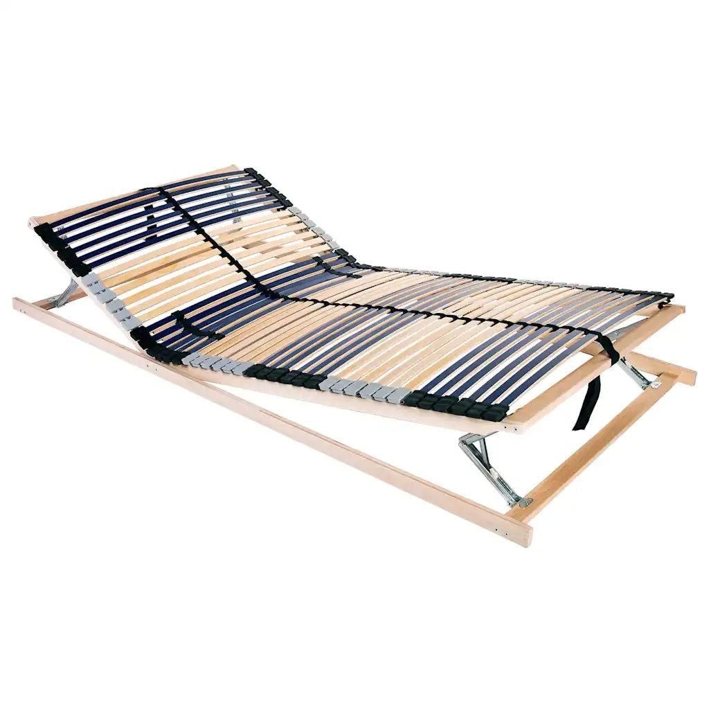 Base a doghe Marrone 100 x 190 cm Legno massello di faggio 42015265