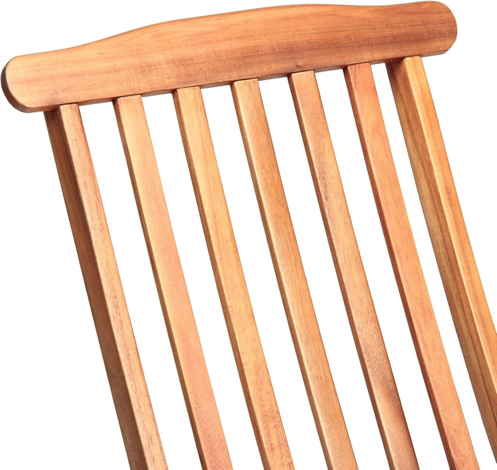 Lettino Prendisole Queen Mary in Legno Acacia Pieghevole Cuscino Antracite Incl. 169x54x95cm