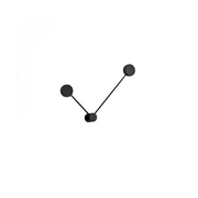 Lampada da parete Eclipsia nera - 325x520x64mm 2xGX53 - Applique in metallo due bracci - Braccio lungo a destra