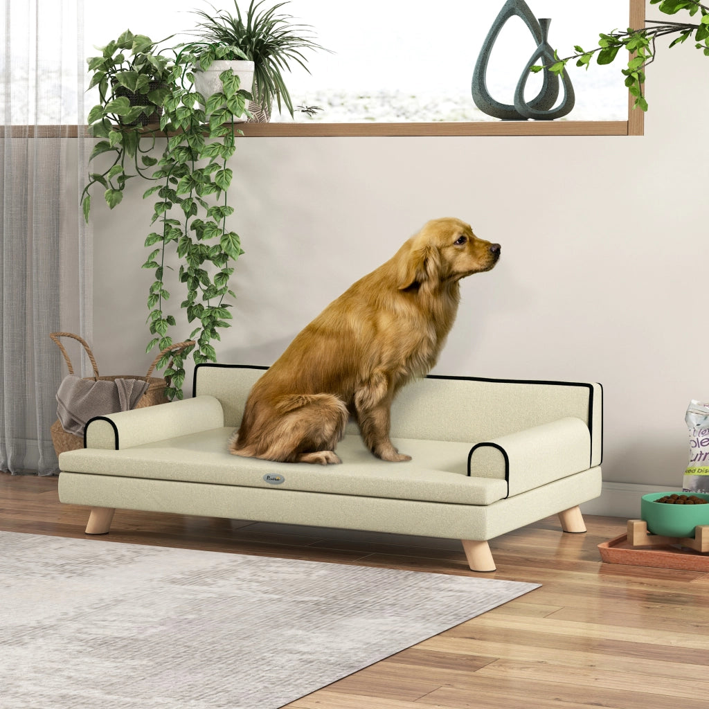 Divano per cani e gatti ¨C zephmum ¨C beige 100x62x32 cm