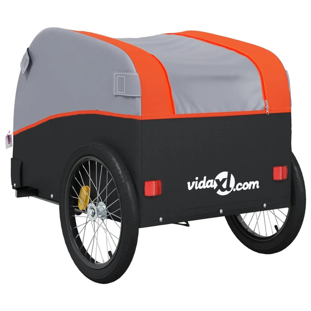 Rimorchio da Bici Nero e Arancione 45 kg in Ferro CFW5986344