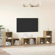 vidaXL Set di mobili TV 6 pcs Rovere artigianale 37 x 35 x 72 cm