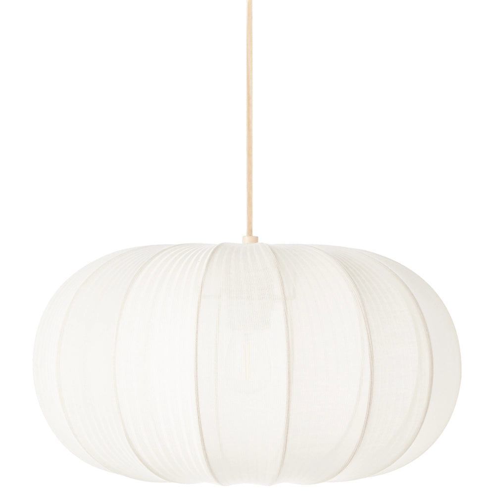 Lampada a sospensione con paralume in nylon bianco Design moderno Luce per il soggiorno