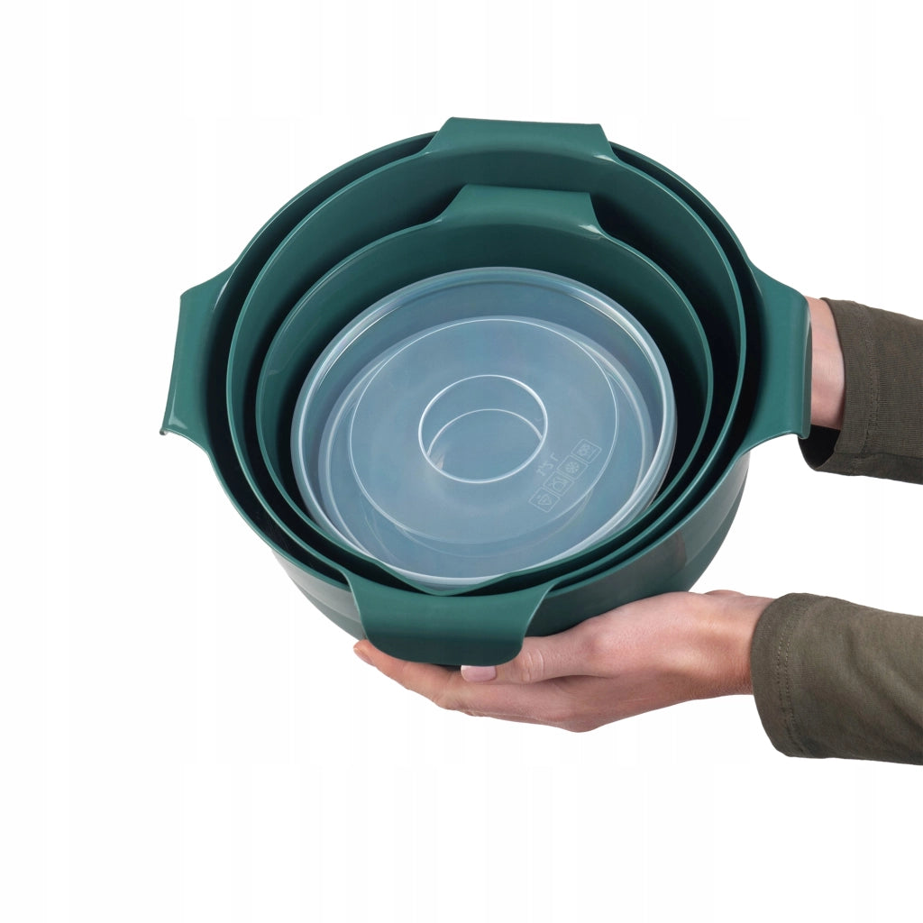 Set di ciotole da cucina KADAX con coperchi + scolapasta (7 pezzi)
