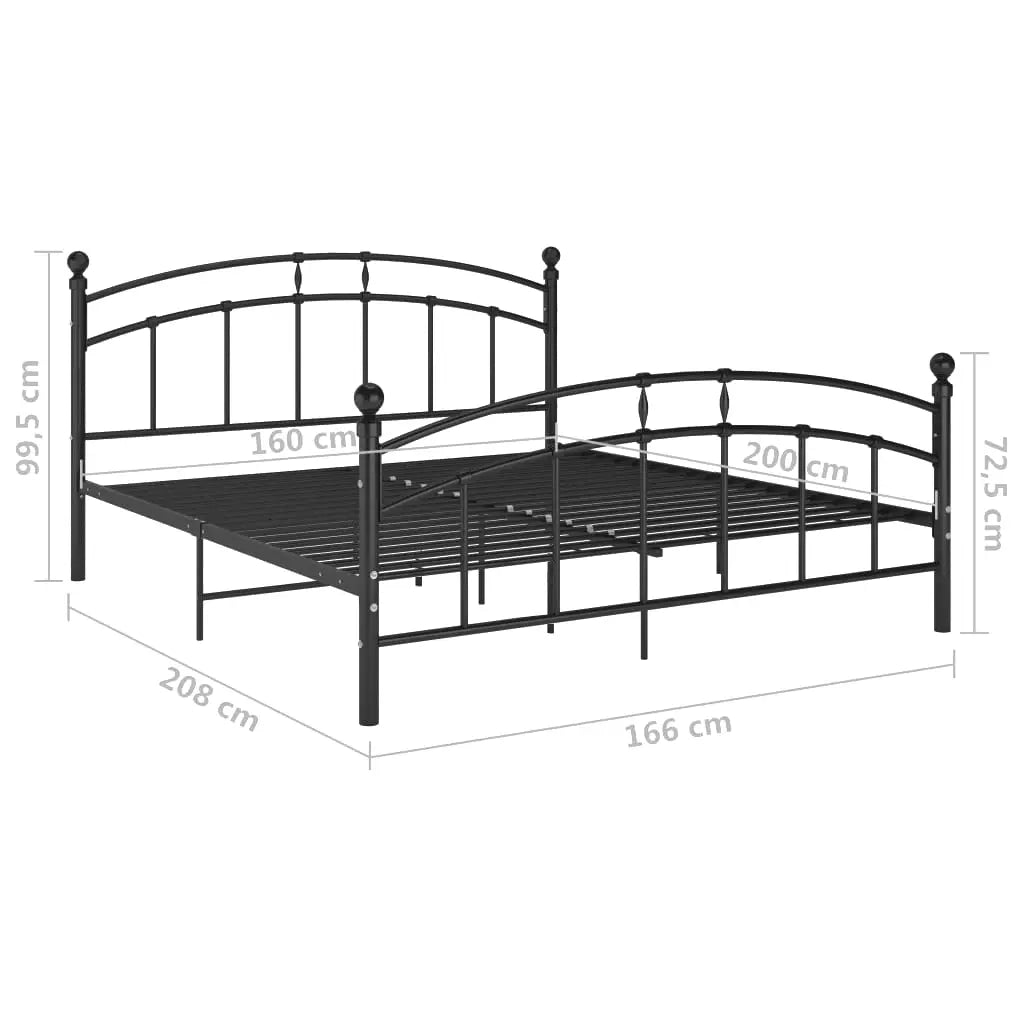 Giroletto Nero in Metallo 160x200 cm 324979