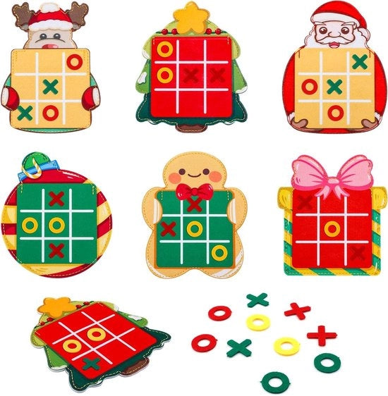 Bordspel strategico per bambini con Tic Tac Toe - 6 pezzi - Gioco da tavolo per ragazzi e ragazze - Ideale per feste di compleanno e Natale