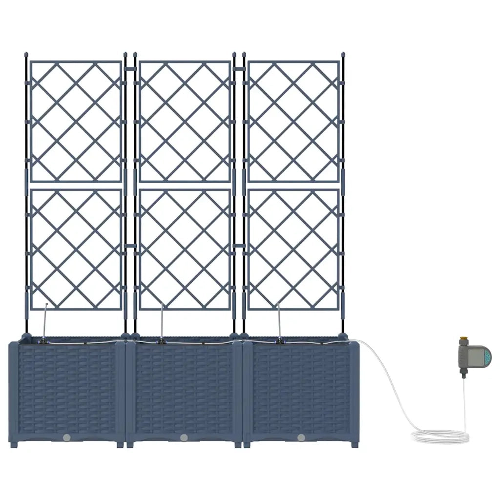 Vaso da giardino Grigio 40 x 40 x 125,5 cm Plastica 42002858