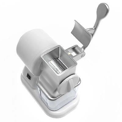 R.G.V. Grattugia Elettrica Robusta Junior Inox con Tramoggia Estraibile e Contenitore Salvafreschezza da 150 W per una Cucina Efficiente