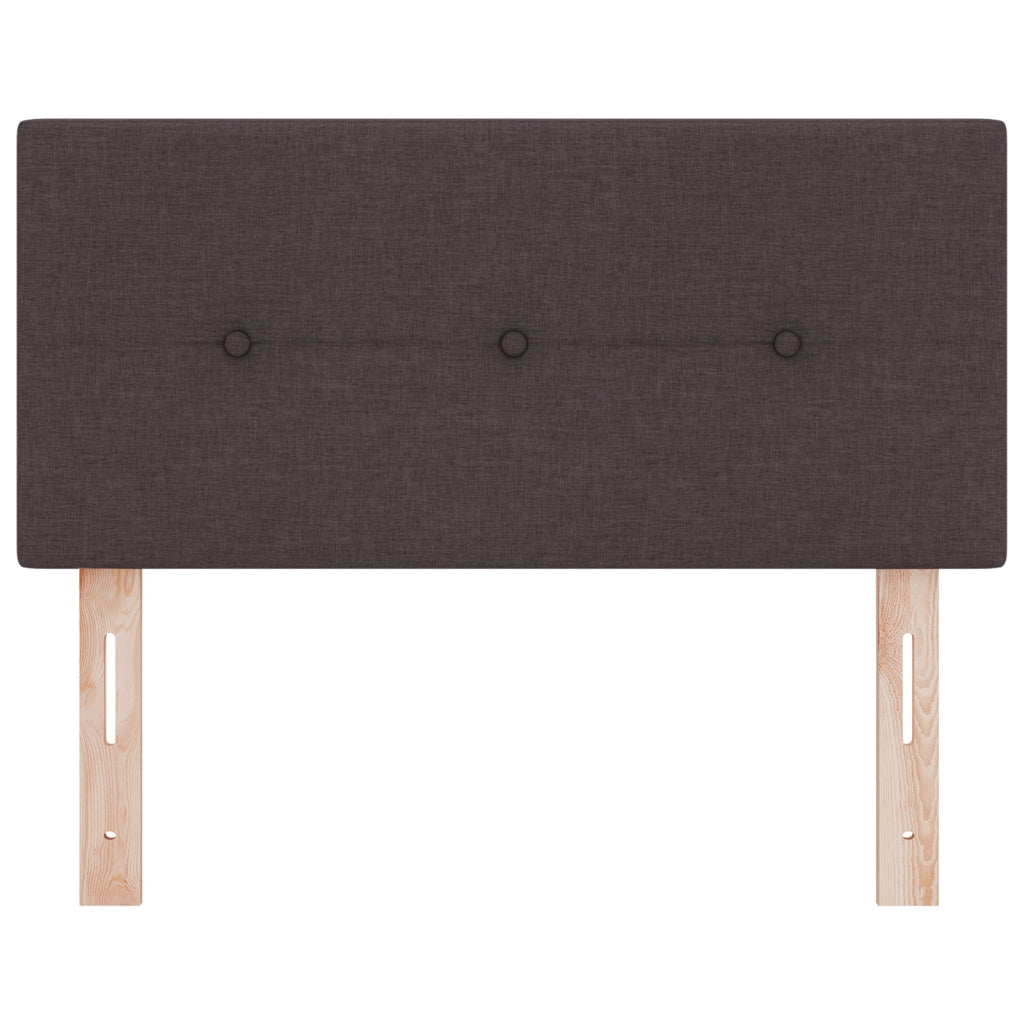 Testata LED  con bottoni in tessuto marrone scuro 80 cm
