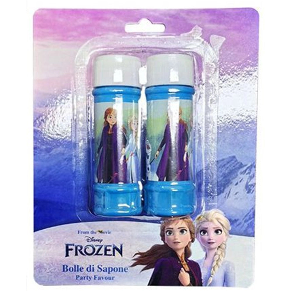 Trade Shop - Set Da 2pz Flacone Bolle Di Sapone Stampa Frozen 60 Ml Blister Per Gioco Bambini 209814 -