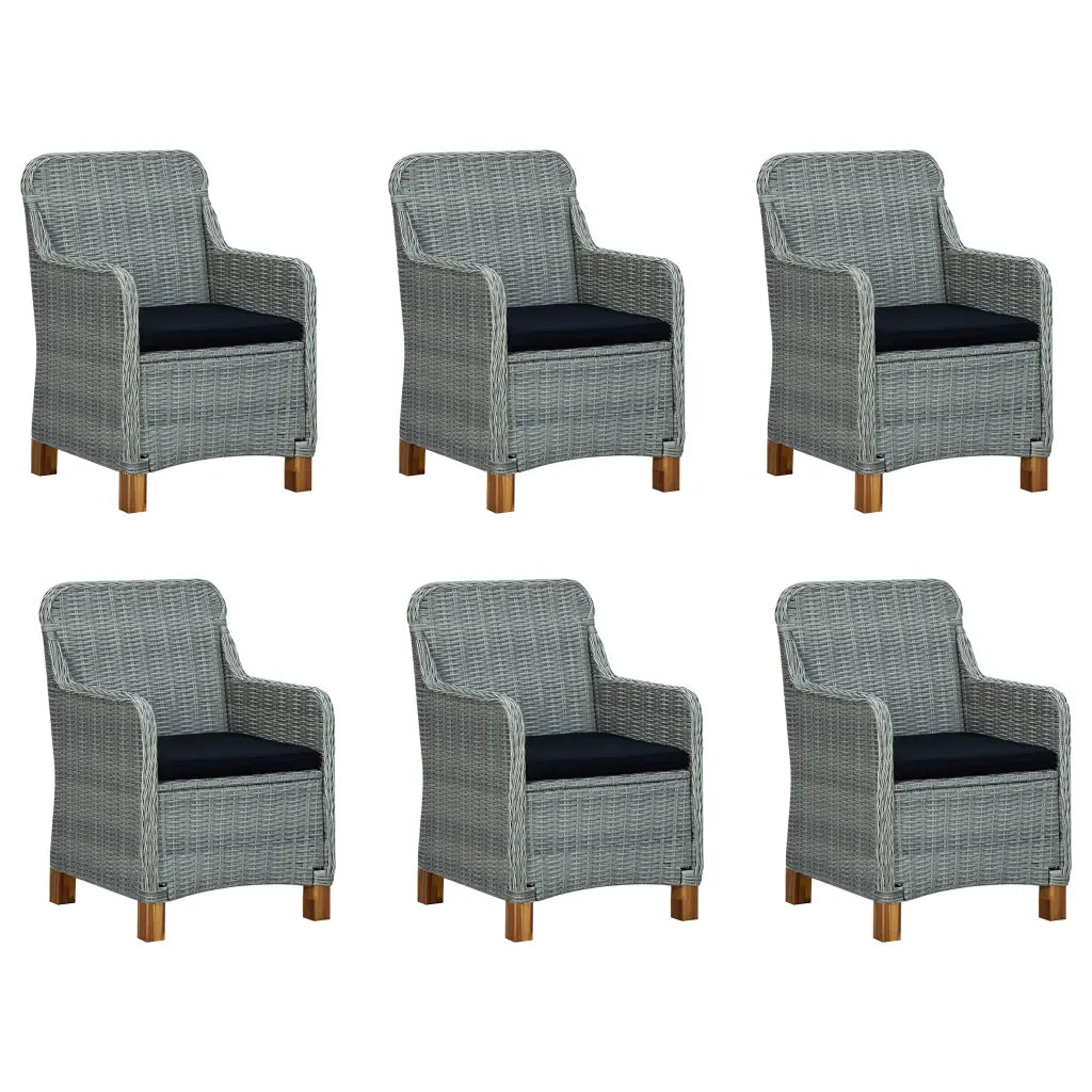 Set Mobili da Pranzo per Giardino 7 pz Grigio Chiaro cod mxl 43600