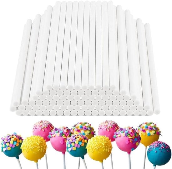 100 pezzi di Sticchi per Cake Pops riutilizzabili 10 pollici Strumenti per la creazione di caramelle - Sticchi di sicurezza per bambini per caramelle, biscotti e altro