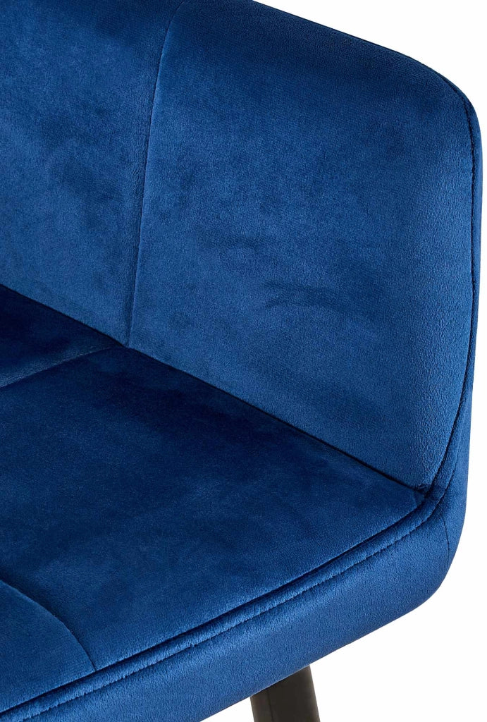 Sedia visitatore Emia Velluto,blu