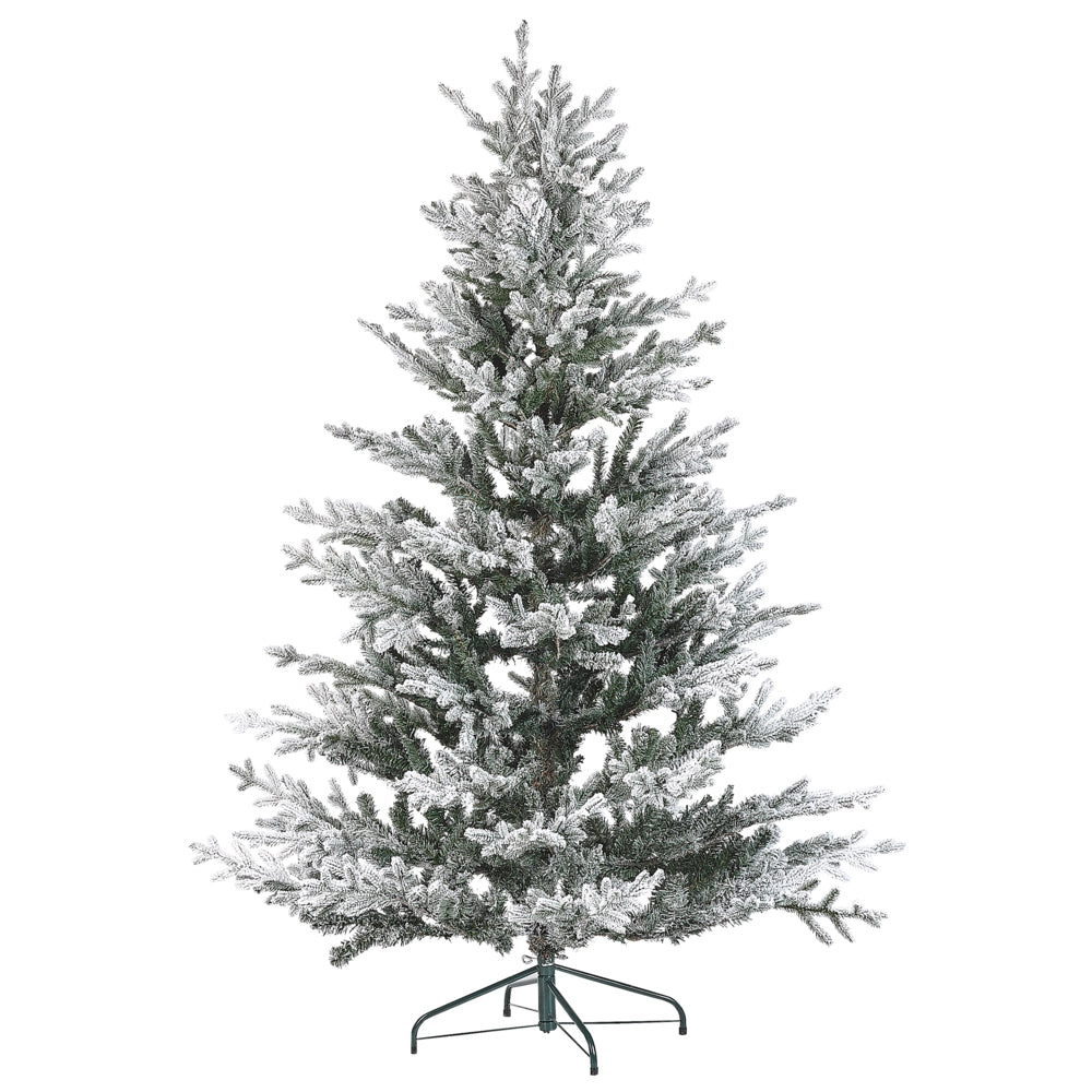Albero di natale artificiale bianco sintetico 180 cm innevato pre innevato con neve rami innevati