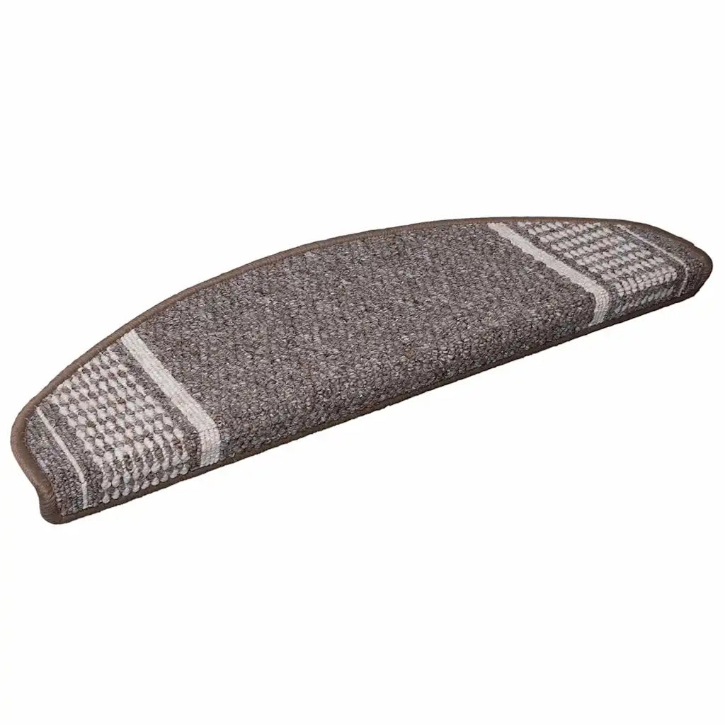 Tappetini per scale autoadesivi 15 pz | Gradini per Scale Marrone 65 x 21 x 4 cm