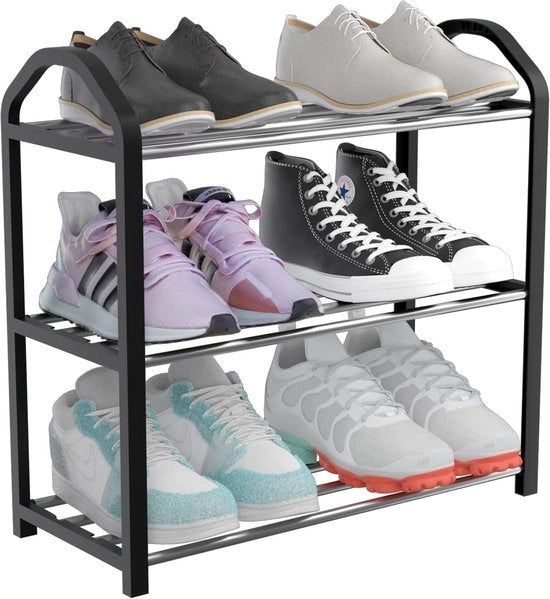 Organizzatore di Scarpe - Montaggio Rapido - 3 Livelli - Adatto per Entrata