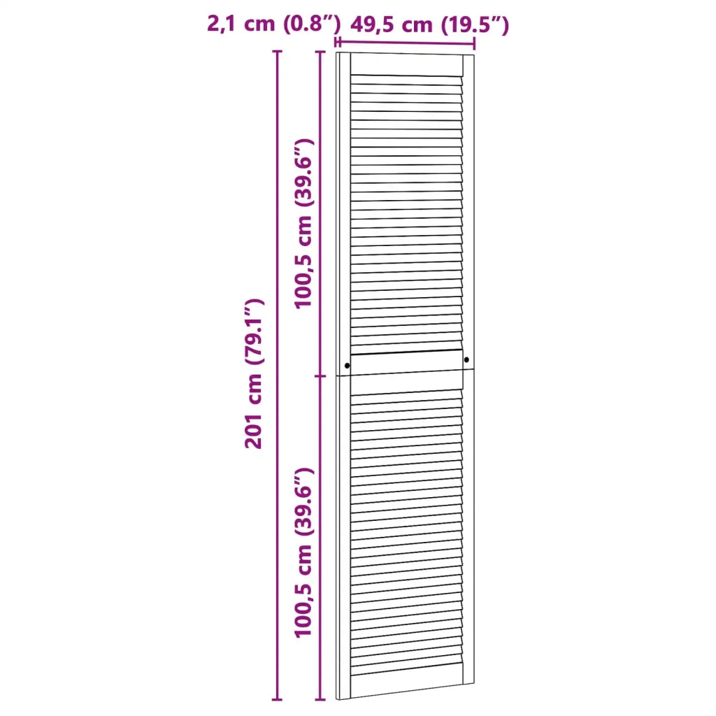 Porta per Armadio con porta 2 pz Naturale 201 x 2,1 x 49,5 cm CFW2818499