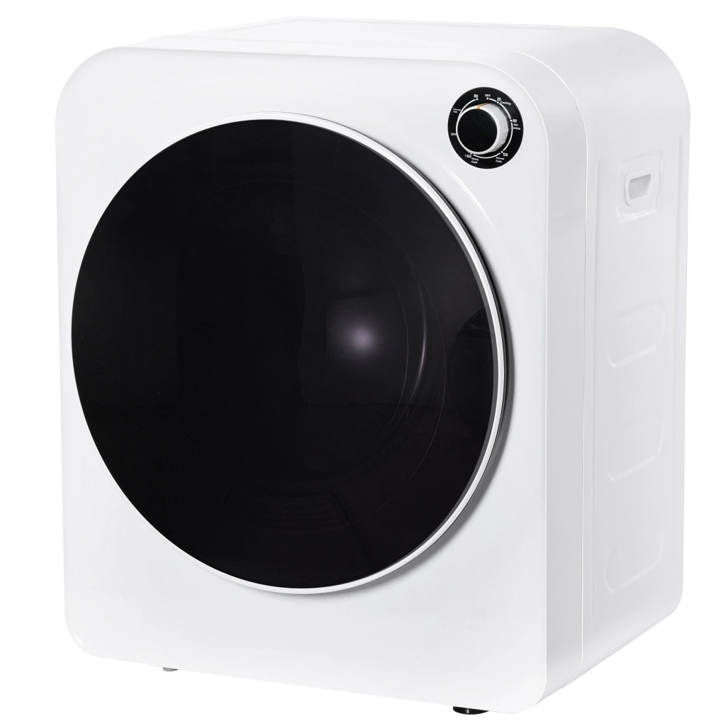 Asciugatrice compatta 3 kg 830W con 5 programmi; cestello in acciaio inox; bianca