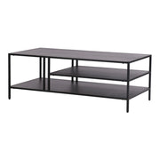 Tavolino da caffè in metallo 40 x 110 x 55 cm nero 03_0008452